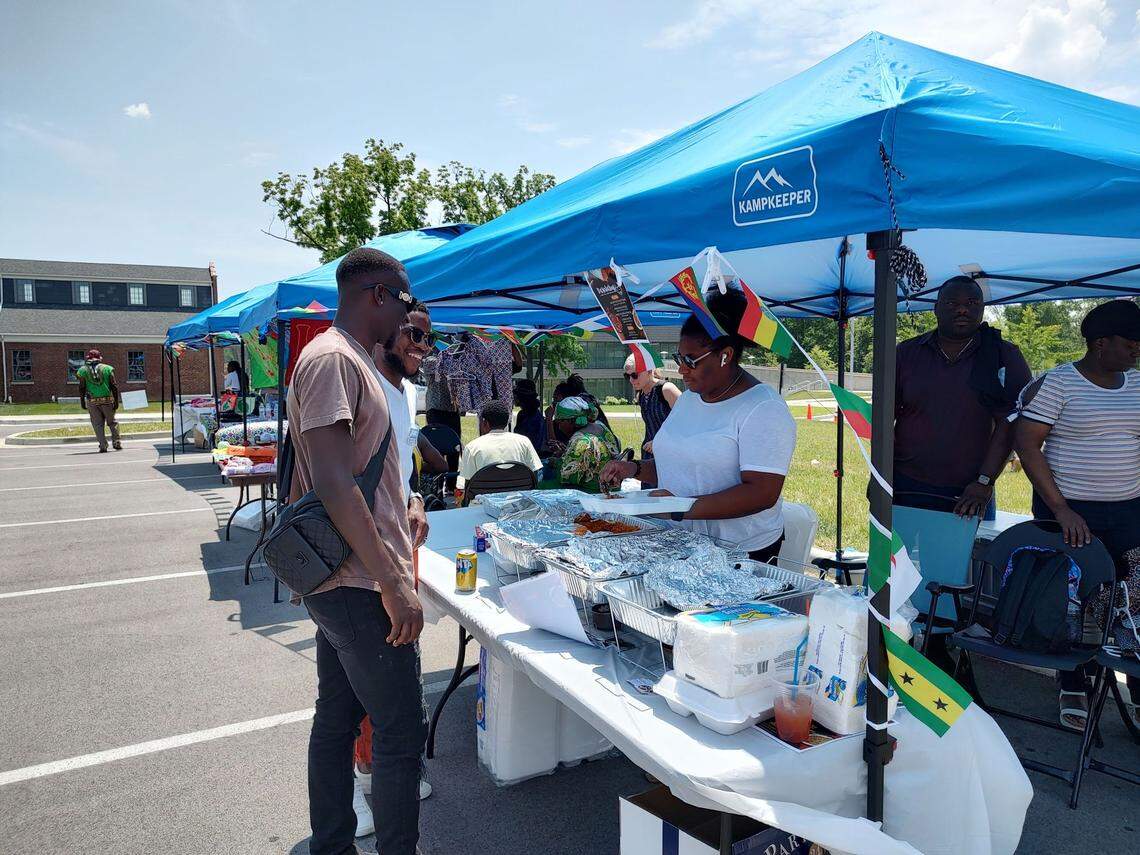 Food vendors were part of the festivities at Swahili Day in Lexington, Ky., June 3, 2023.