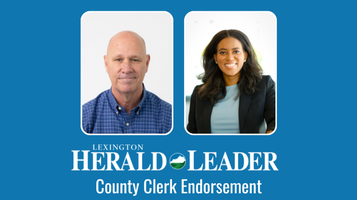 Don Blevins Jr. and Brystin Denguessi Kwin are vying for the Fayette County Clerk seat.