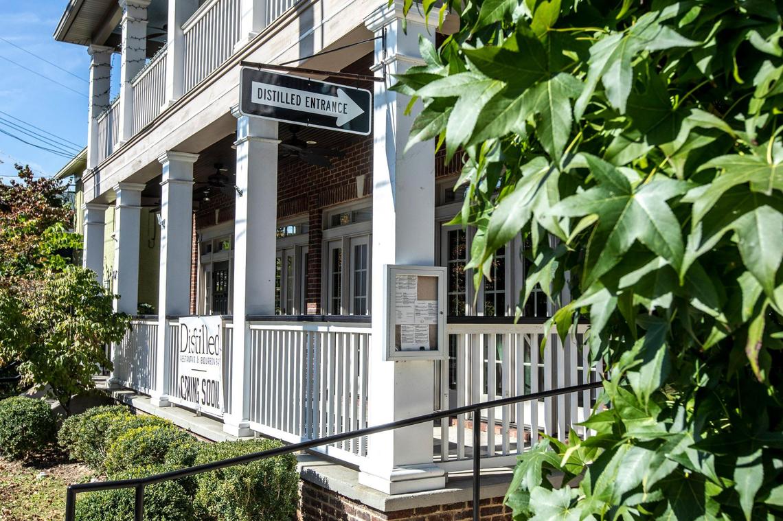 Distilled at 157 Jefferson St. has outdoor dining space.