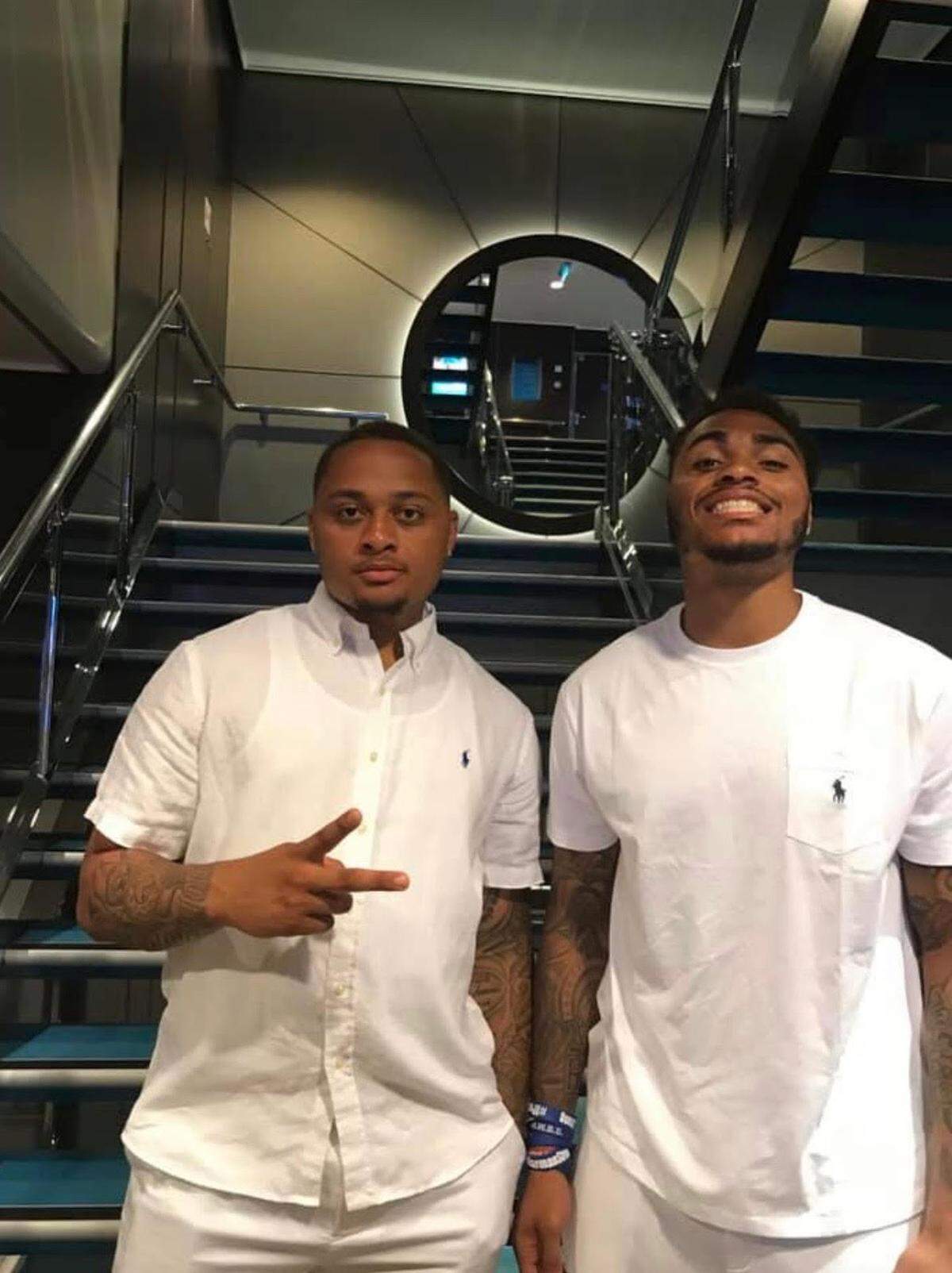 “Nobody was gonna disrespect me or him,” De’Sean Rose, left, said of he and his brother A.J., right. “We were side by side. That’s how our parents raised us. ‘If anything happens, y’all gotta handle that.’”