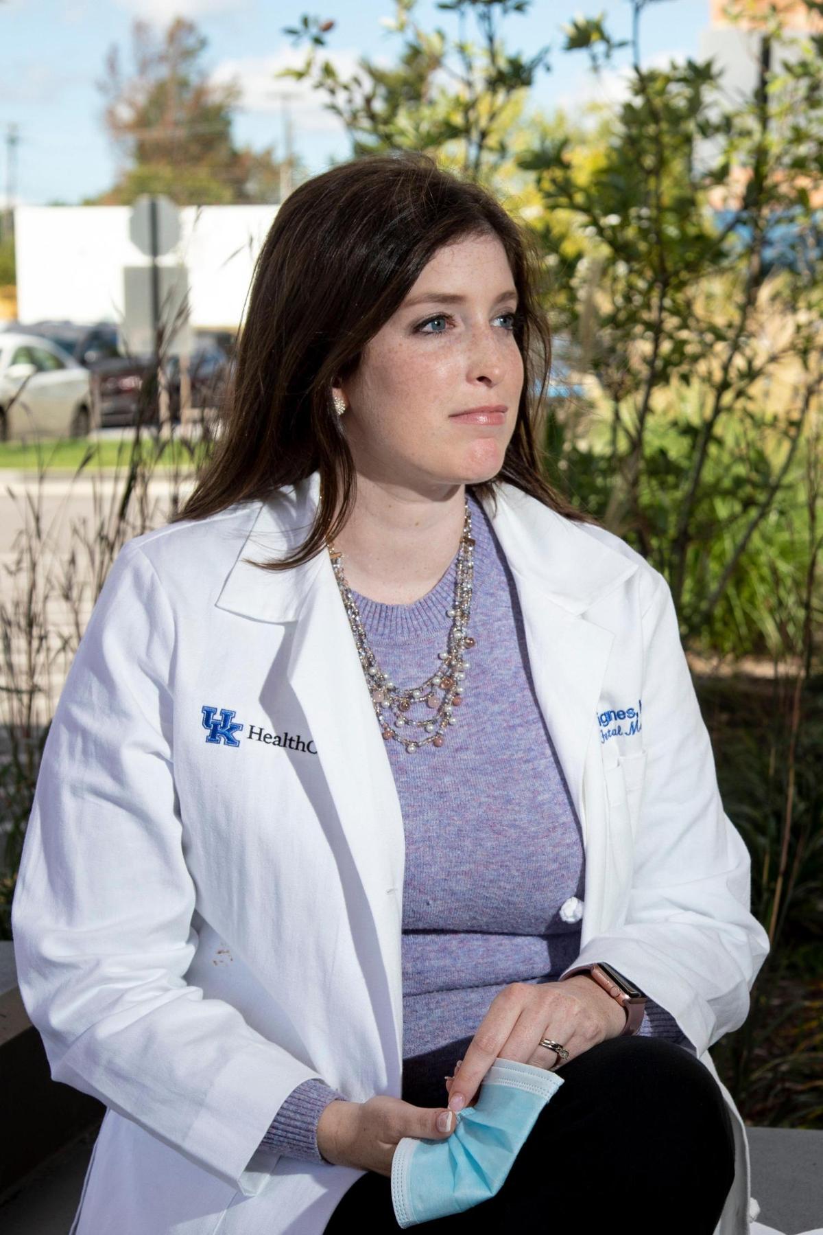 Dr. Katherine Vignes poses for a portrait at UK HealthCare Turfland Clinic in Lexington, Ky., Tuesday, October 12, 2021.