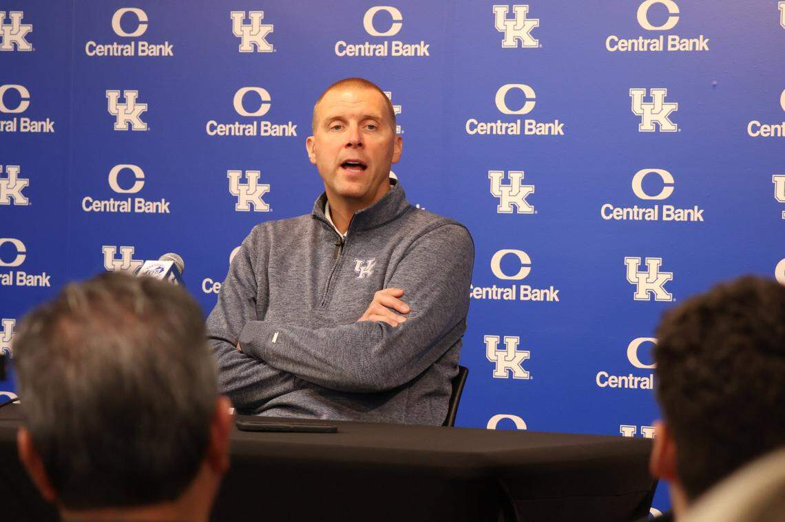 UK men’s coach Mark Pope shares his thoughts about the coming season during the team’s media day on Tuesday.