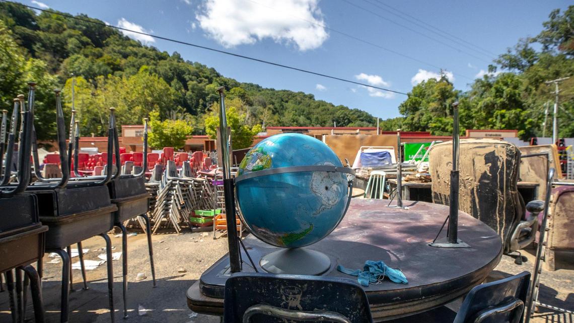 ‘There’s no handbook for this.’ Schools, libraries struggle to reopen after flood damage.