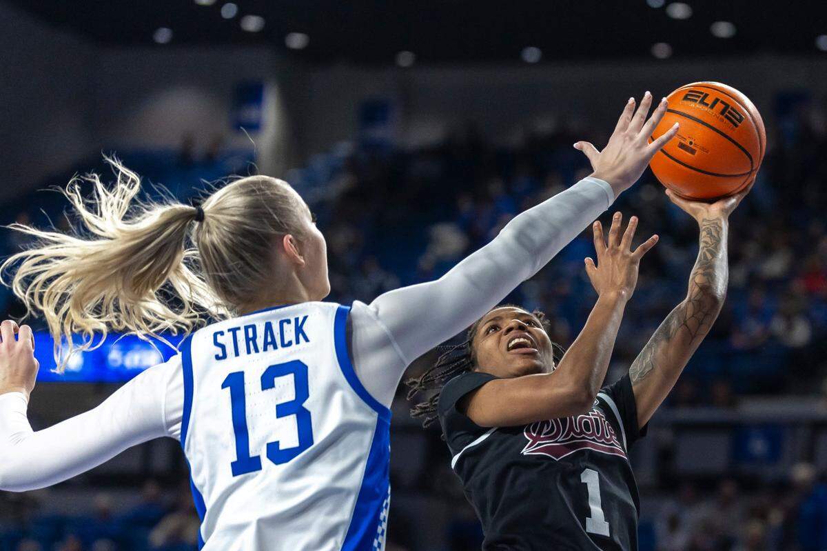 Clara Strack has blocked 57 shots in her first season at Kentucky. If she remains on her current pace, the sophomore will break Victoria Dunlap’s 15-year-old school record of 66 on Feb. 23 against LSU.