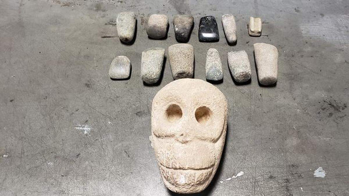 Ancient artifacts were intercepted in a shipment in Louisville last month, officials say.