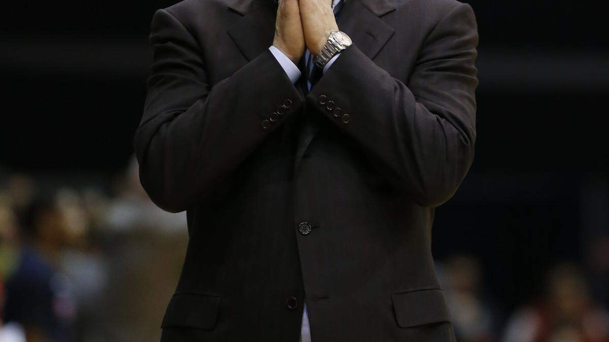 Kentucky Coach John Calipari had nothing left to say as Robert Morris defeated Kentucky 59-57 on Tuesday in the first round of the NIT.   Photo by Mark Cornelison | Staff