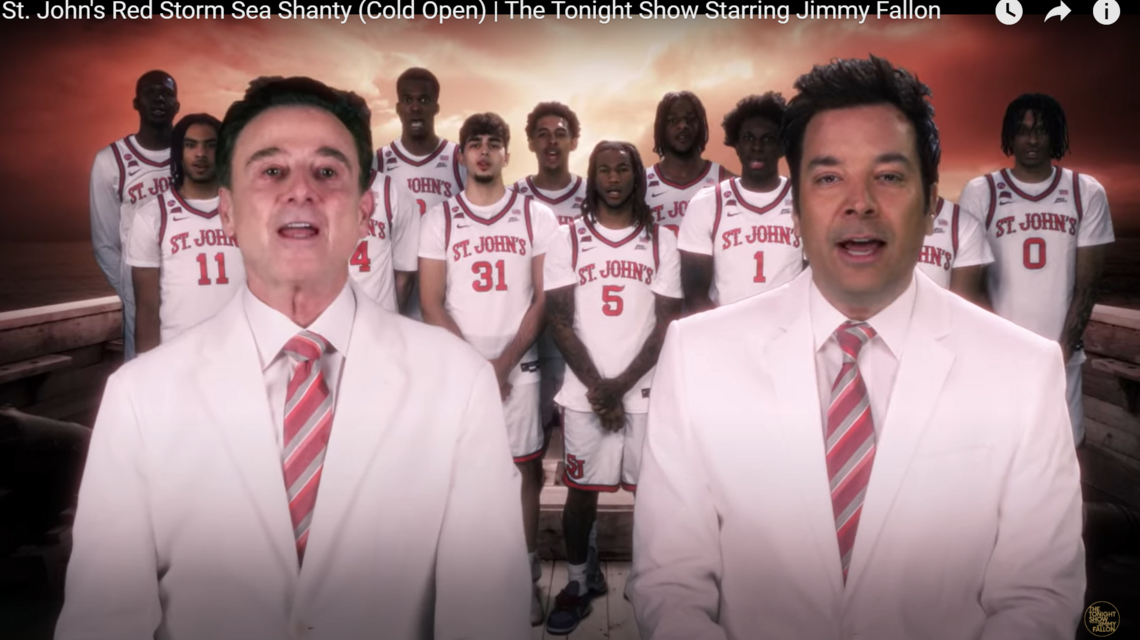 Rick Pitino, St. John’s sing sea shanty during ‘The Tonight Show’ appearance