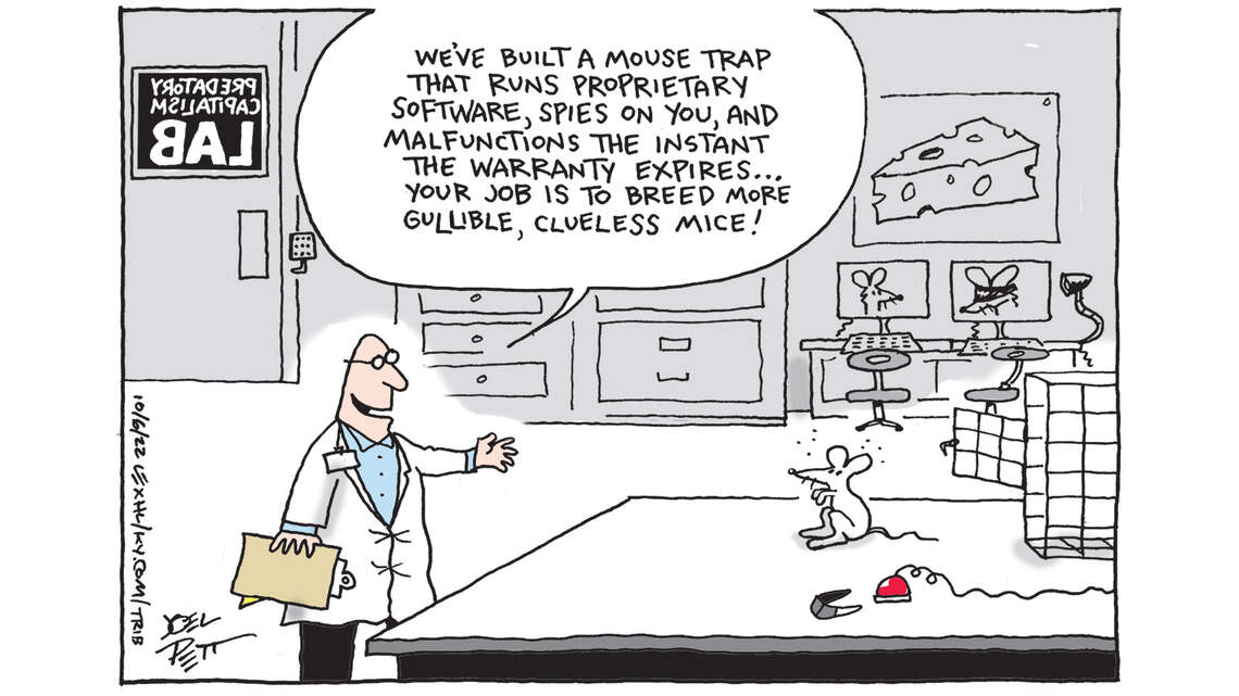 Joel Pett: Predatory capitalism at work