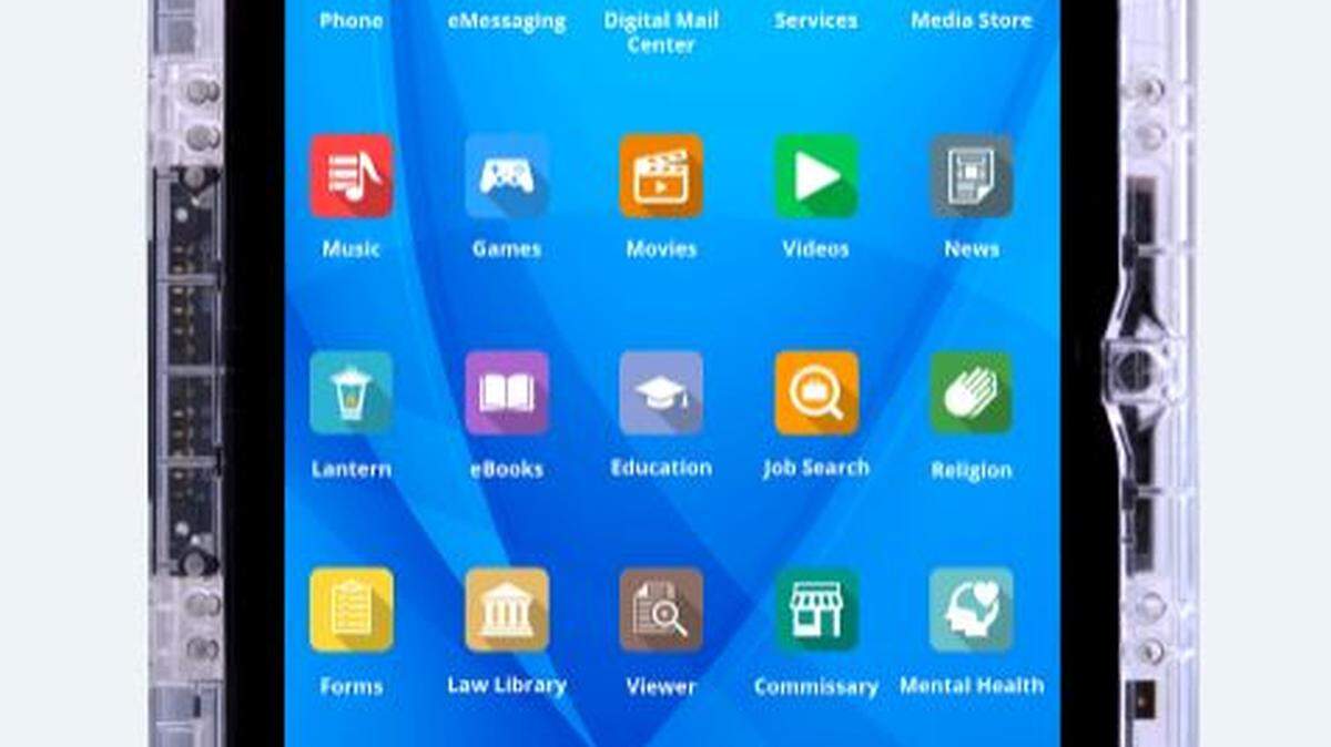 Kentucky prison inmates are given a computer tablet from which they can buy digital products, such as email, music and movies, with the revenue split between Securus Technologies and the Kentucky Department of Corrections.