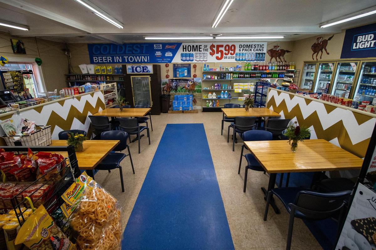 The dining area within Silver Streak Market on Versailles Road. December 16, 2020.