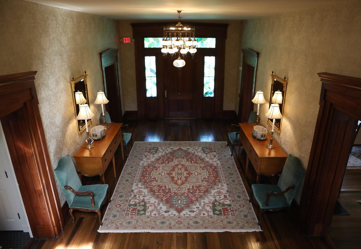 Entry hall of the renovated former Allen House on the campus of Mustard Seed Hill, the former home of Millersburg Military Institute.
