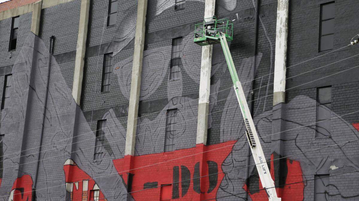 The new mural has stirred controversy. "We always expected we would eventually have a mural that would create some push-back," said PRHBTN's Jessica Winters.      