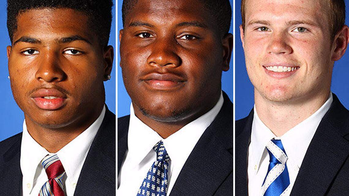 Kentucky wide receiver Dorian Baker,  defensive lineman Tymere DuBose and quarterback Drew Barker