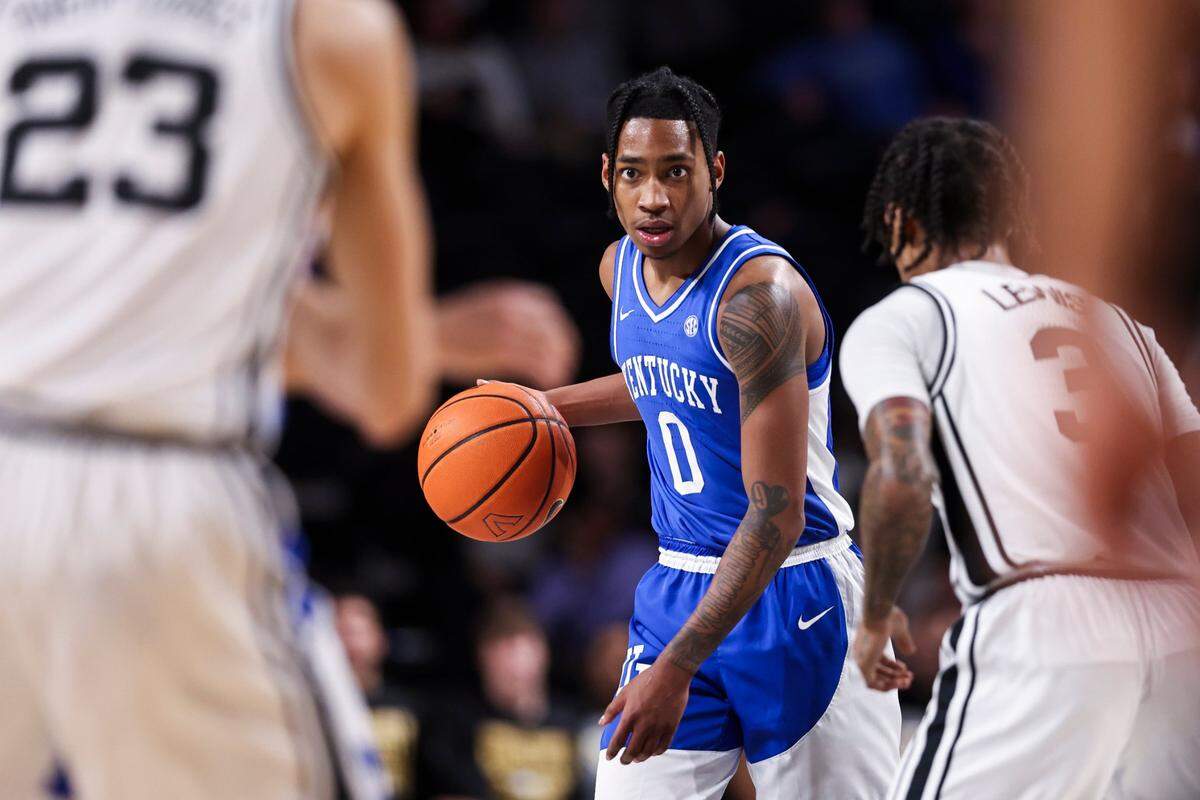 Rob Dillingham is projected as a lottery pick in the 2024 NBA draft after one season with the Kentucky Wildcats.