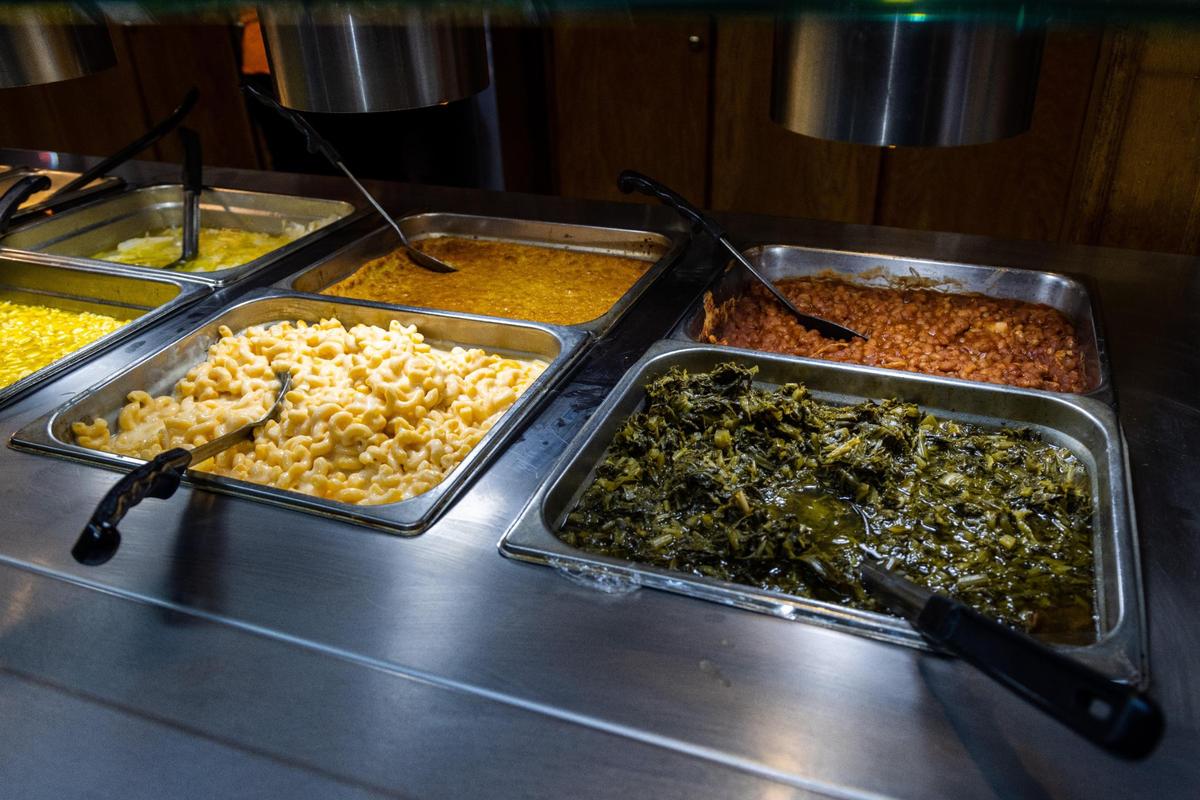 Buffet at Smokehouse Grill and Buffet in Berea has daily specials as well as a lineup of country sides including greens, mashed potatoes, macaroni and cheese and corn.