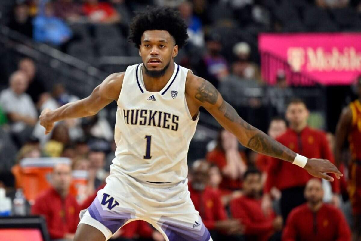 Former Kentucky forward Keion Brooks (1) averaged 19.4 points and 6.8 rebounds in his two seasons (2022 through 2024) playing for Washington.