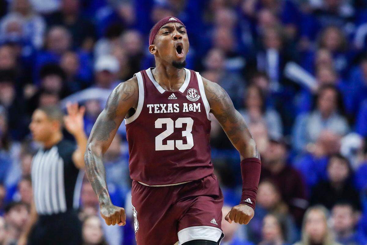 Texas A&M Aggies guard Tyrece Radford (23) has averaged 25 points a game vs. Kentucky over the past two seasons.