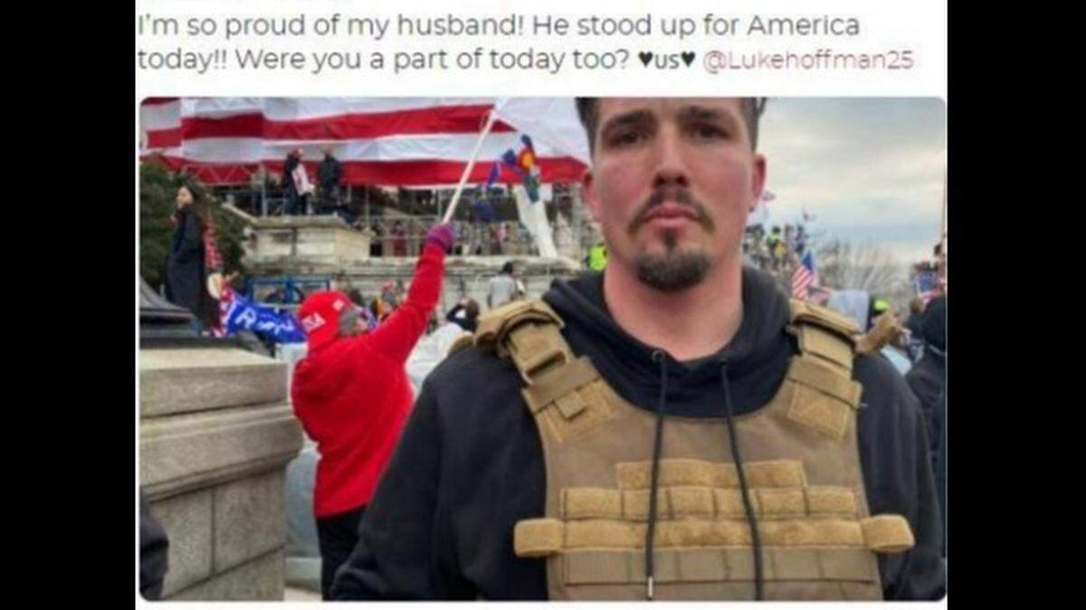 A Kentucky man was identified through his wife’s social media post as a participant in the riots at the U.S. Capitol on Jan. 6, 2021. 