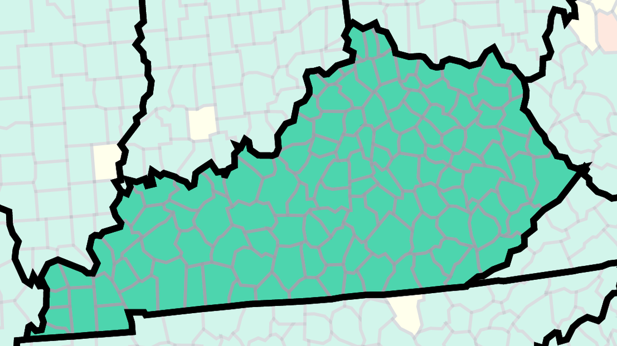Kentucky has 120 counties, the third highest number in the country.