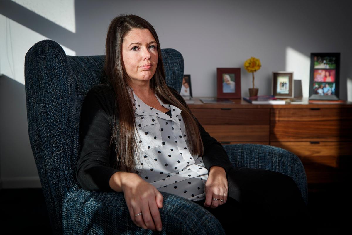 Amanda Hall of Louisville in her office at the ACLU headquarters in Louisville, Wednesday, Dec. 19, 2019. Hall was incarcerated for 13 months for drug trafficking and was granted an unconditional pardon by former Gov. Matt Bevin. She was released from prison in 2011 and currently works as the Smart on Crime field organizer for the ACLU in Louisville.