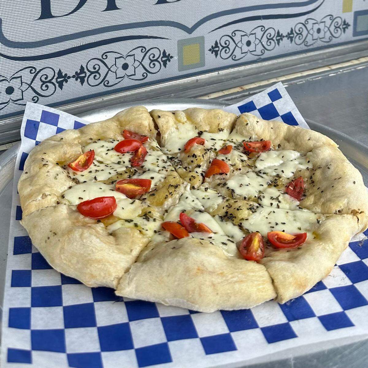 Frenchy’s, a food truck that will be at Pivot Brewing for Lexington Pizza Week, will have a classic meaty calzone as well as this vegetarian Margherita. All Pizza Week options are $10.