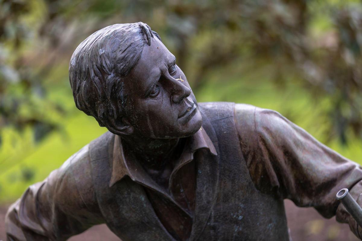 A statue of Stephen Foster is on display at My Old Kentucky Home State Park.