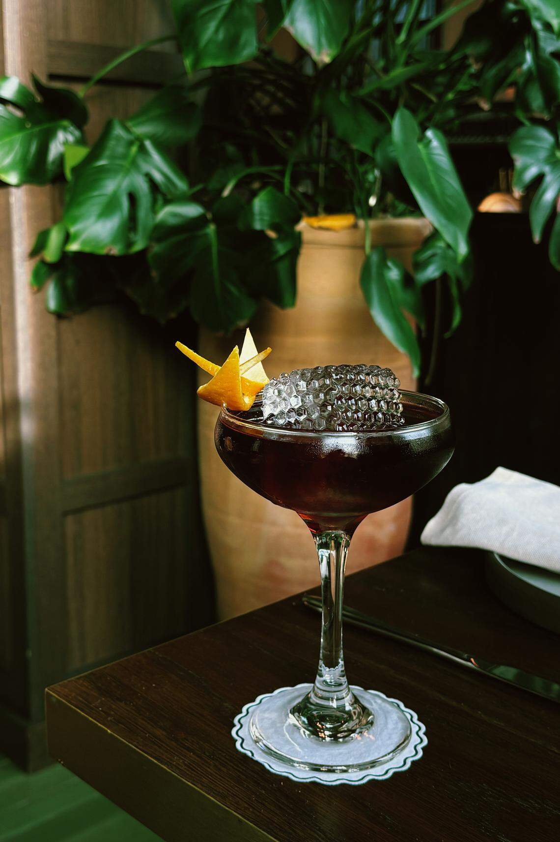 Granddam Lounge in The Manchester Hotel will offer a riff on a Boulevardier called Midnight Rain, made with 1776 James E. Pepper Rye, Campari, Sweet Vermouth, Patron XO Coffee Liqueur and Aperol Aperitivo.