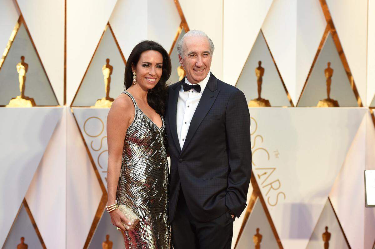 Gary Barber and his wife, Nadine, arrived at the Oscars in 2017 at the Dolby Theatre in Los Angeles. Barber, who has served as executive producer for more than 50 films, won the 2019 Preakness Stakes with War of Will. This year, he has last-minute entrant South Bend.