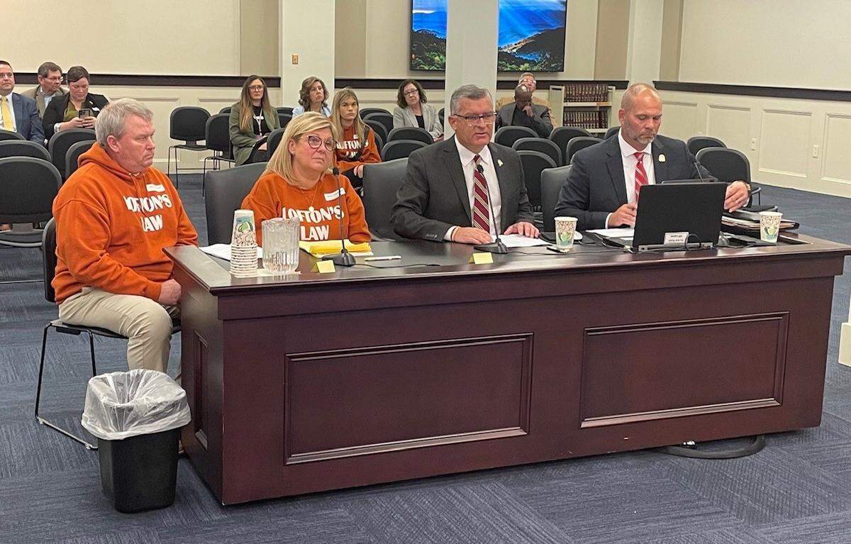 The family of Lofton Hazelwood, the University of Kentucky fraternity member who died last year, testified at the interim joint committee on judiciary on Thursday in favor of a bill request that would bring harsher penalties for hazing in Kentucky.