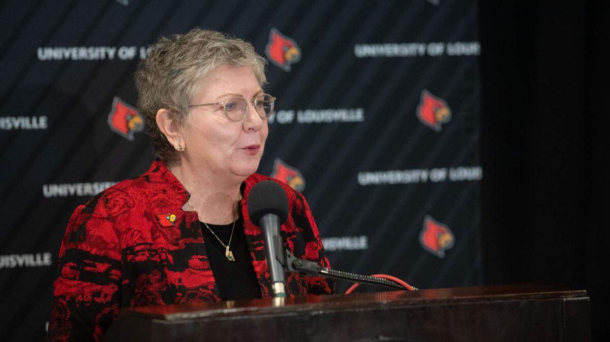 Kim Schatzel is the president of the University of Louisville.