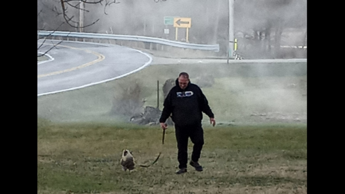An Ohio man unwittingly became a hot topic on social media this week, after his wife confessed he is walking a pet chicken on a leash around the neighborhood.