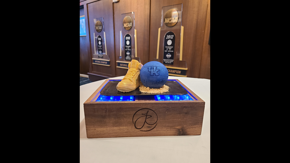 Jeff Ruby’s in Lexington is offering a limited time Wildcat Madness Cake to celebrate the beginning of UK basketball’s run in the NCAA Tournament.