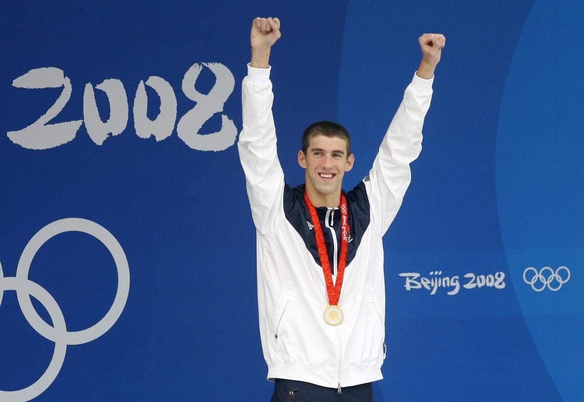 In 2008, Michael Phelps broke Mark Spitz’s 1972 record for most gold medals in a single Olympics with eight, besting Spitz’s long-standing seven.