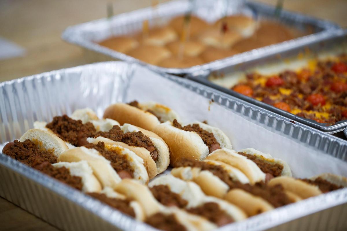 Thompson Catering offers chili dogs, beef sliders and and entrees such as hot brown casserole for pre-order and drive-through pickup in Winchester.