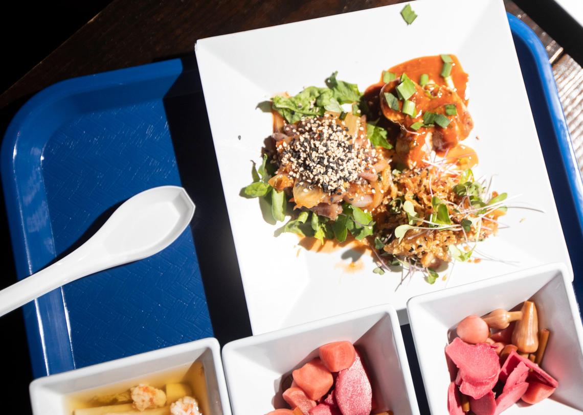 Tilapia, farmed at FoodChain, was served as part of a pop-up dinner by Meh Rong, the joint effort of chefs Leandra Forman and Esther Frances, at Best Friend Bar in Lexington in January.