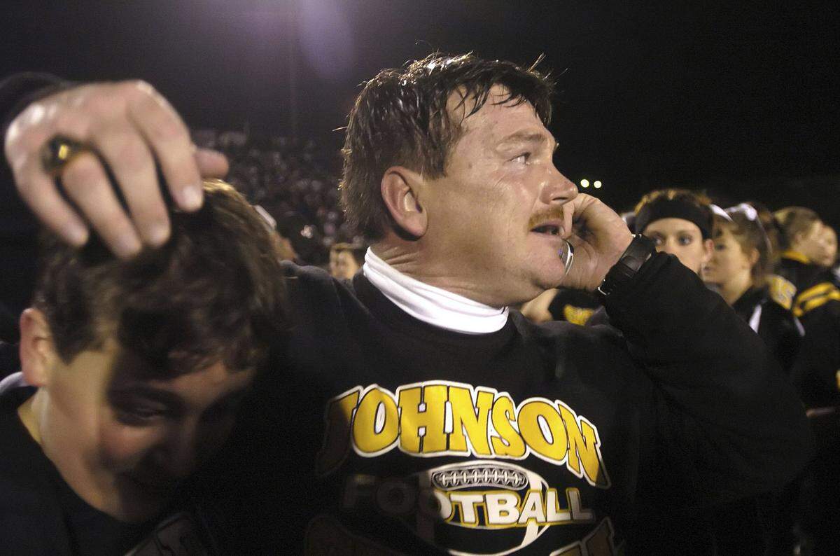 Johnson Central’s Jim Matney was voted the 2021 Courier Journal Kentucky high school football Coach of the Year. Matney, 62, died in September after contracting COVID-19.