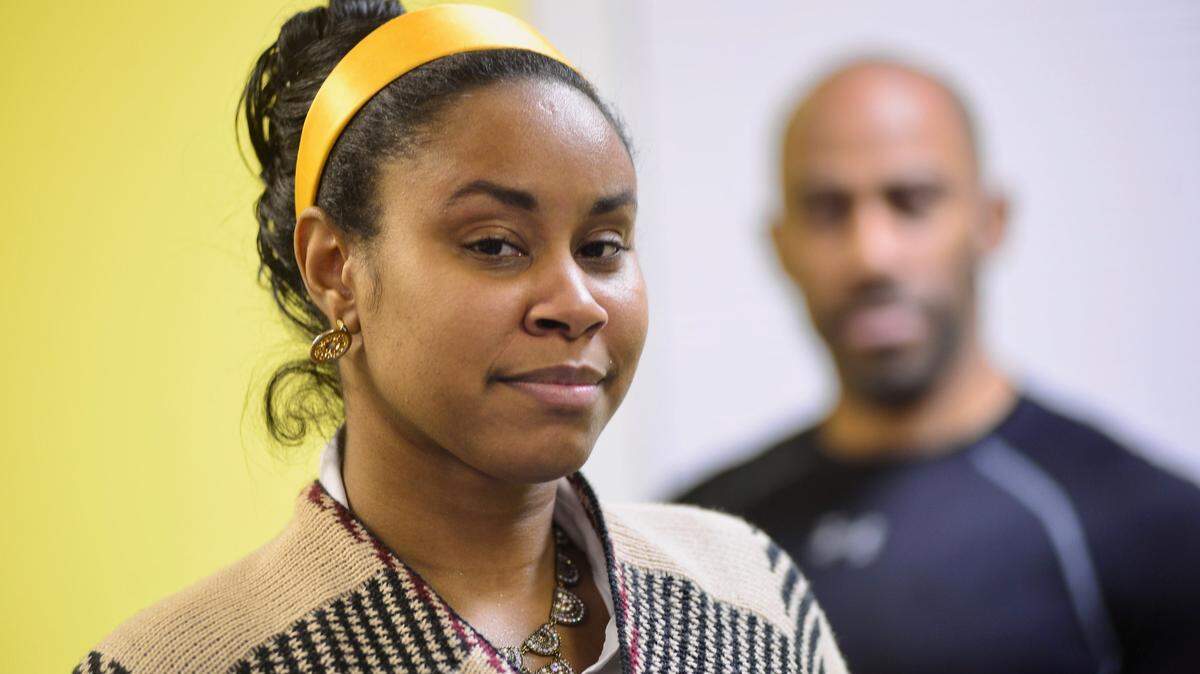 LeTicia Preacely, left, plays Camae, a hotel maid with Whit Whitaker, who directs ‘The Mountaintop’ and plays civil rights leader Martin Luther King Jr. The play will be at the Lyric Theatre at 6 p.m., Jan. 21.