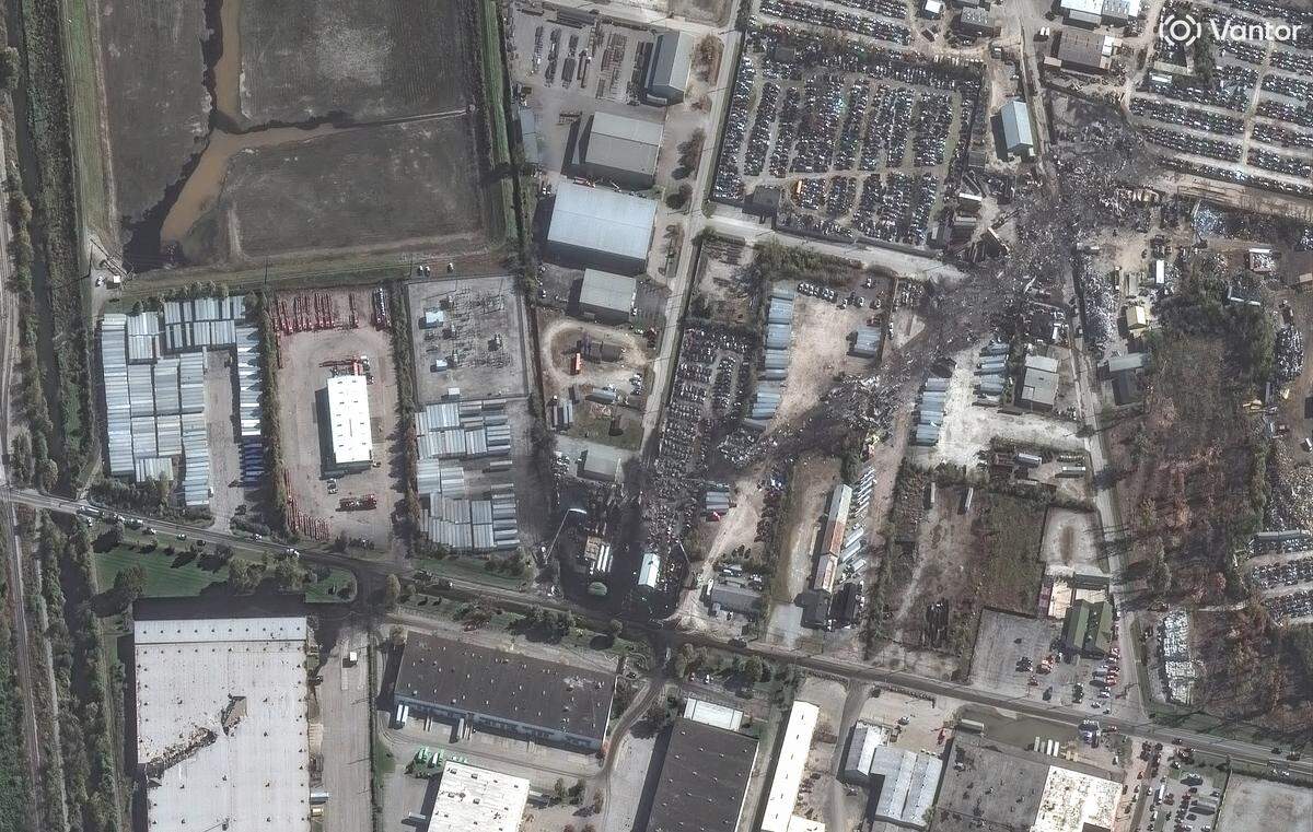 A UPS plane crash caused large destruction in an industrial area next to the Louisville Muhammad Ali International Airport on Nov. 4, 2025.