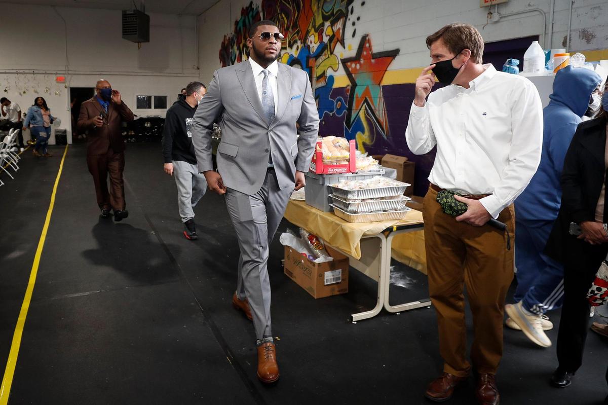 Kiyaunta Goodwin on Saturday arrived in style to his commitment ceremony at Aspirations Fitness Institution in Louisville.