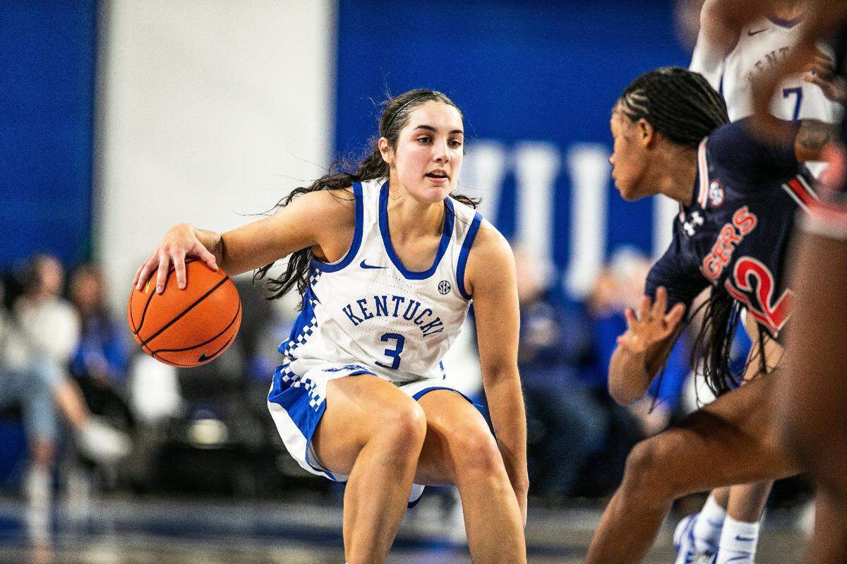 UK point guard Georgia Amoore (3) said controlling the pace and sharing the ball make the Wildcats’ offense formidable even in the face of the tough defenses of the SEC.