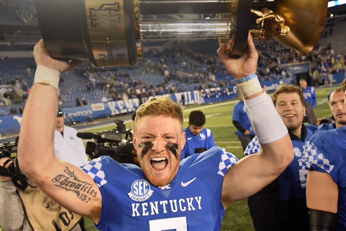 A transfer from Penn State, Will Levis went 17-7 as Kentucky’s starting quarterback in 2021 and 2022. Included were two victories over intrastate rival Louisville, including the 2022 win that ended with Levis hoisting the Governor’s Cup trophy over his head at Kroger Field.