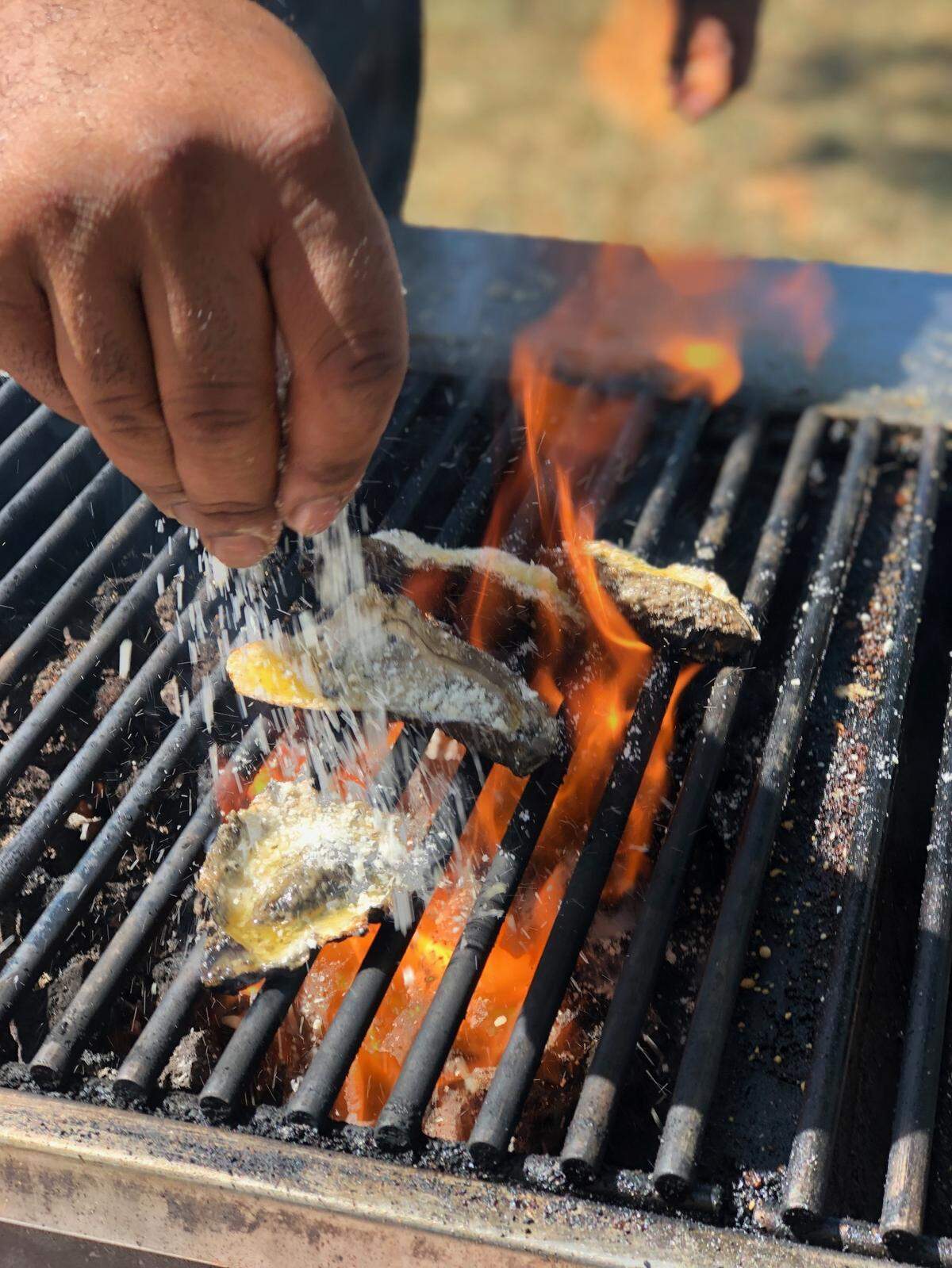 Crave features foods at $2, $3 and $5 price points, paid in Crave Bucks. Vendors offer specialties like grilled oysters, traditionally available at the Azur booth.