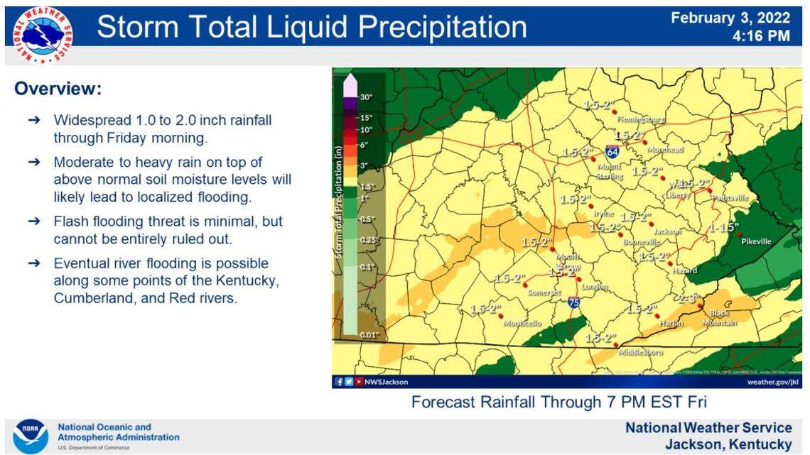 As forecast changes, Eastern Kentucky prepares for flooding during statewide storm