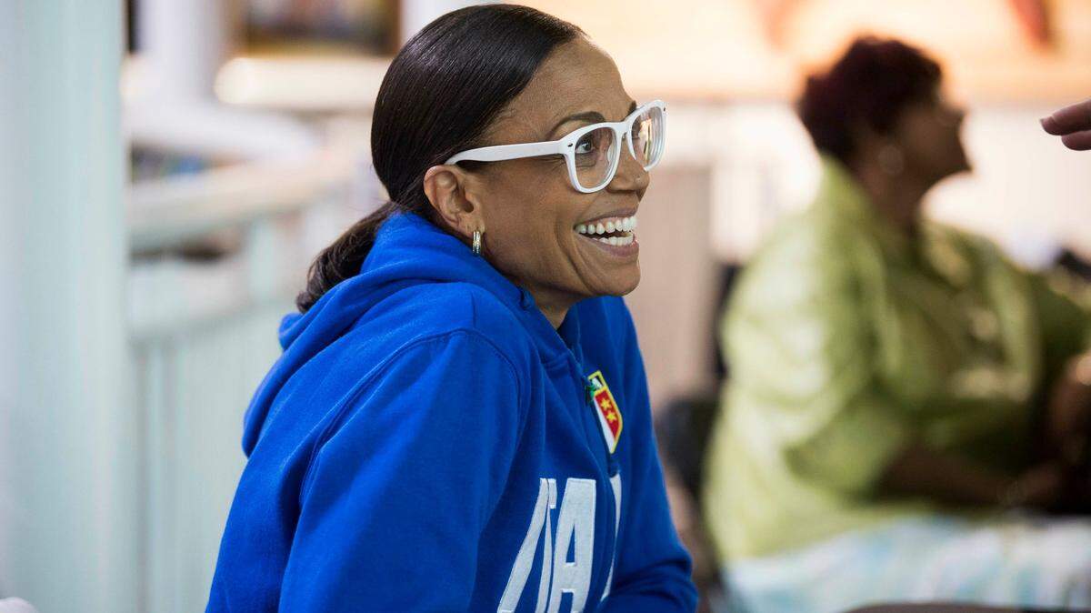Former University of Kentucky star Valerie Still smiled during media availability Friday in Knoxville for the 2019 inductees to the Women’s Basketball Hall of Fame.