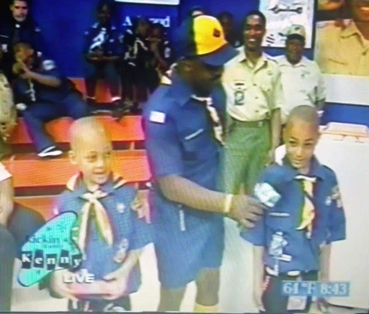 As children, A.J. Rose, right, and De’Sean Rose were featured on a local Fox TV affiliate in Cleveland after their participation in the Annual Bow Derby Car Race. A.J. finished first and De’Sean was second.