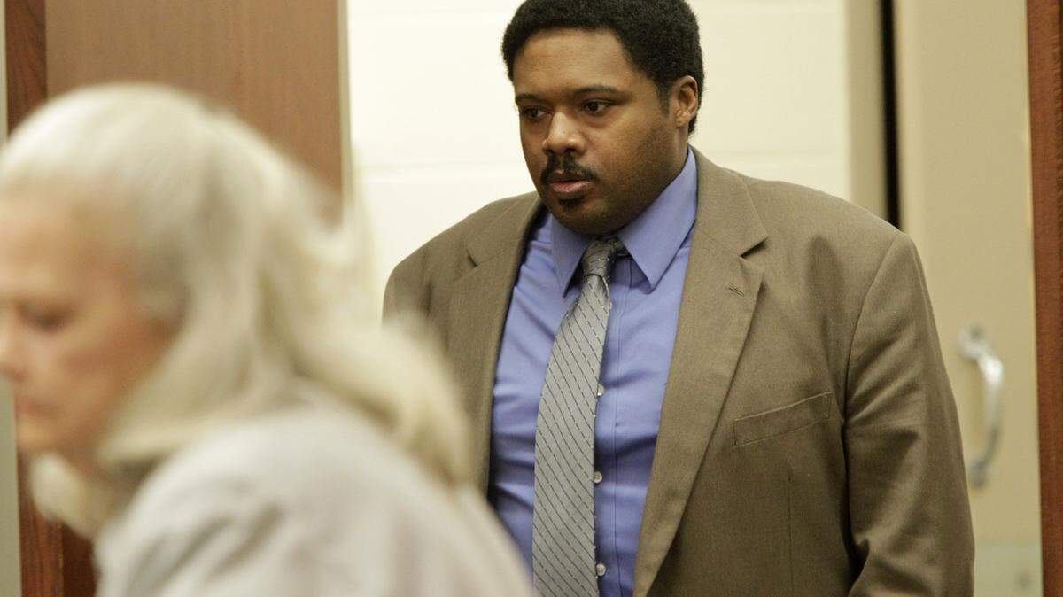 Glenn Doneghy entered court after a break for sentencing instructions in Fayette Circuit Court in Lexington, Ky., on Thursday June 30, 2011. Doneghy was found guilty of second-degree manslaughter in the hit-and-run death of Lexington police officer Bryan Durman. Photo by Pablo Alcala | Staff