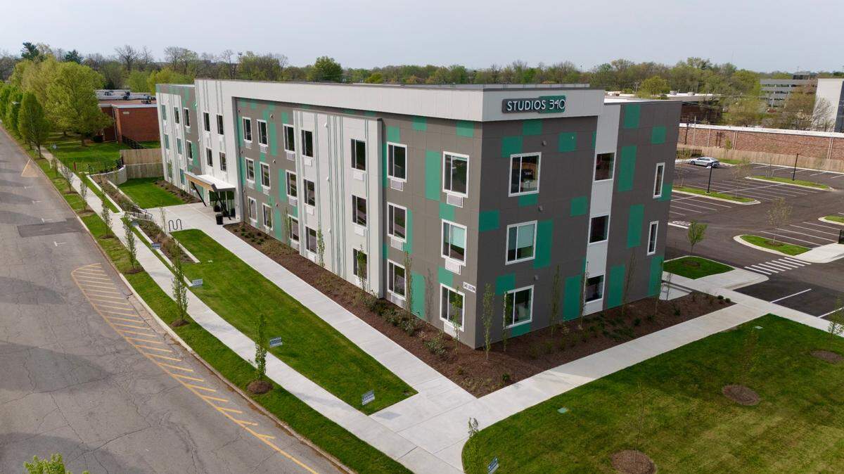 The exterior of the new Studios340 building on Legion Drive in Lexington, Kentucky.
