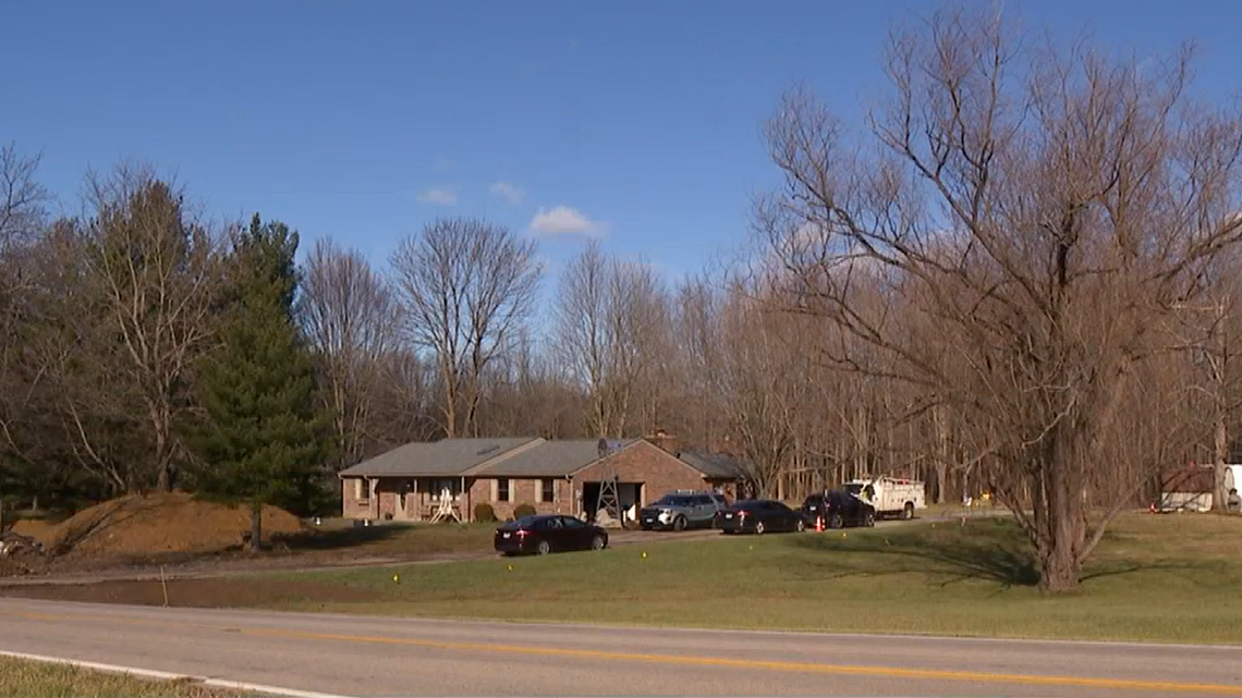 A woman found her 43-year-old fiancé’s body with “multiple lacerations” in a shipping container behind his Pierce Township home, cops say.