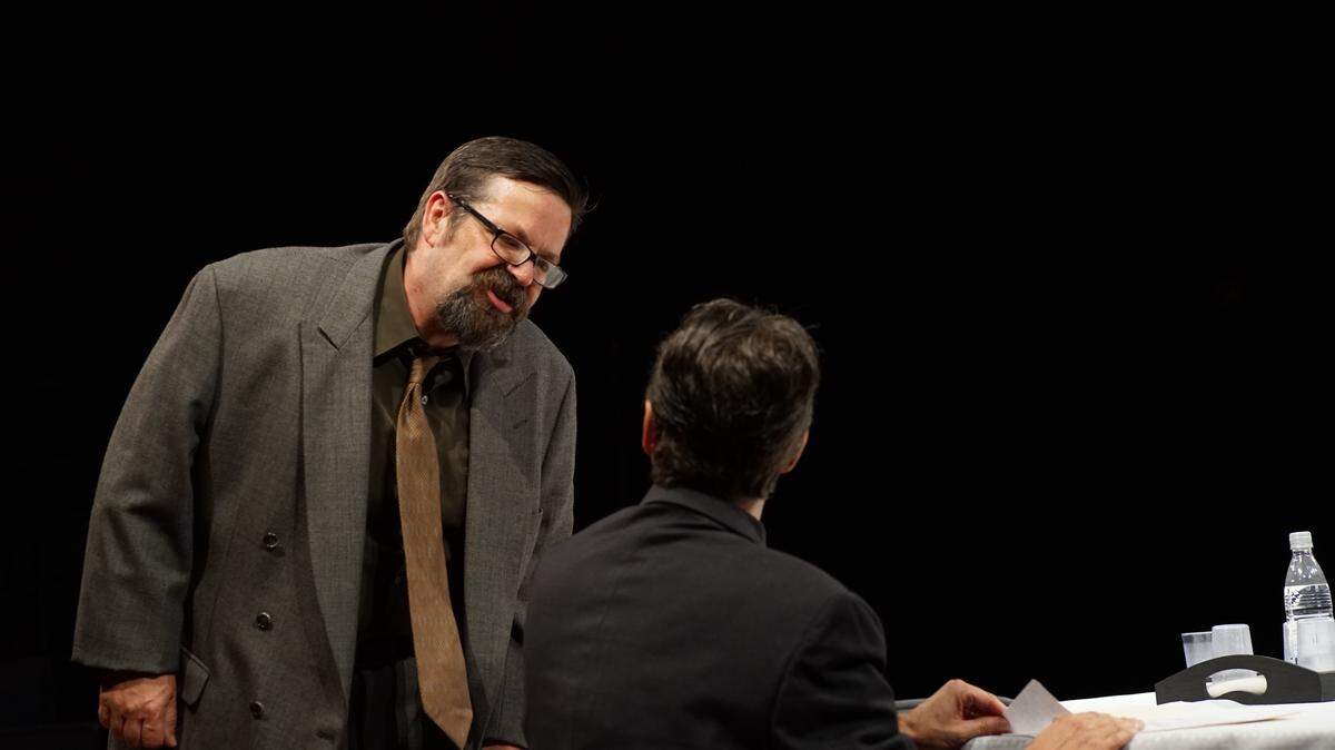 Lexington actor and educator Tim X. Davis, left, will reprise his role in the Burning Coal Theatre production of Iron Curtain Trilogy this month in London. The company is based in Raleigh, N.C. 