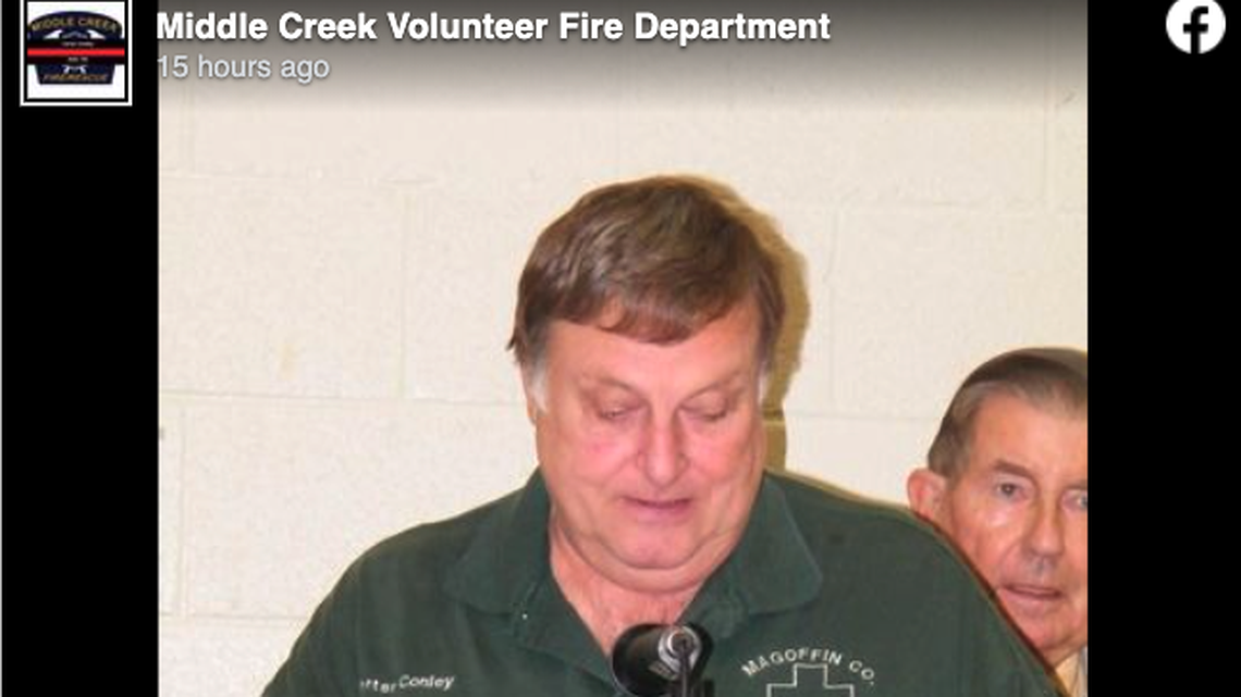 Carter Conley, the captain of the Magoffin County Rescue Squad, died of COVID-19 Sunday.